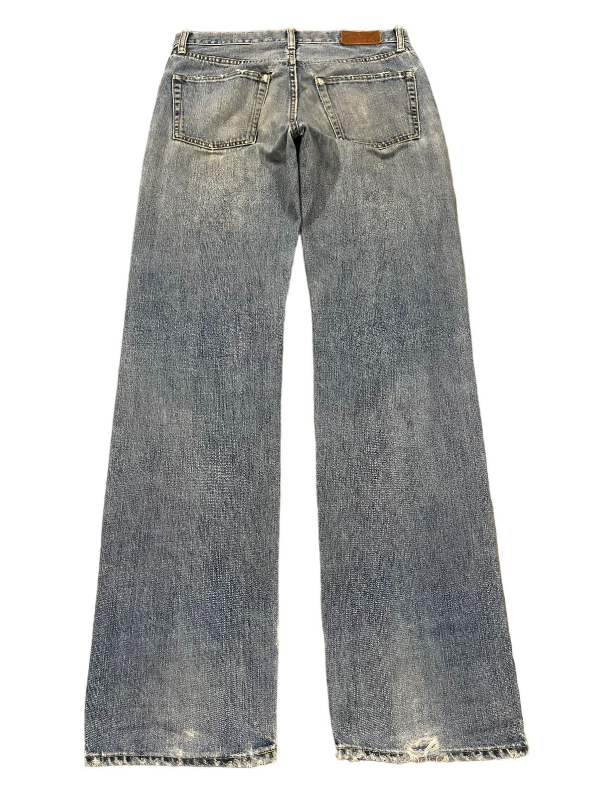 Uniqlo Vintage Japanese Uniqlo Blue Wash Distressed Loose Jeans Size US 32 / EU 48 - 2 Thumbnail