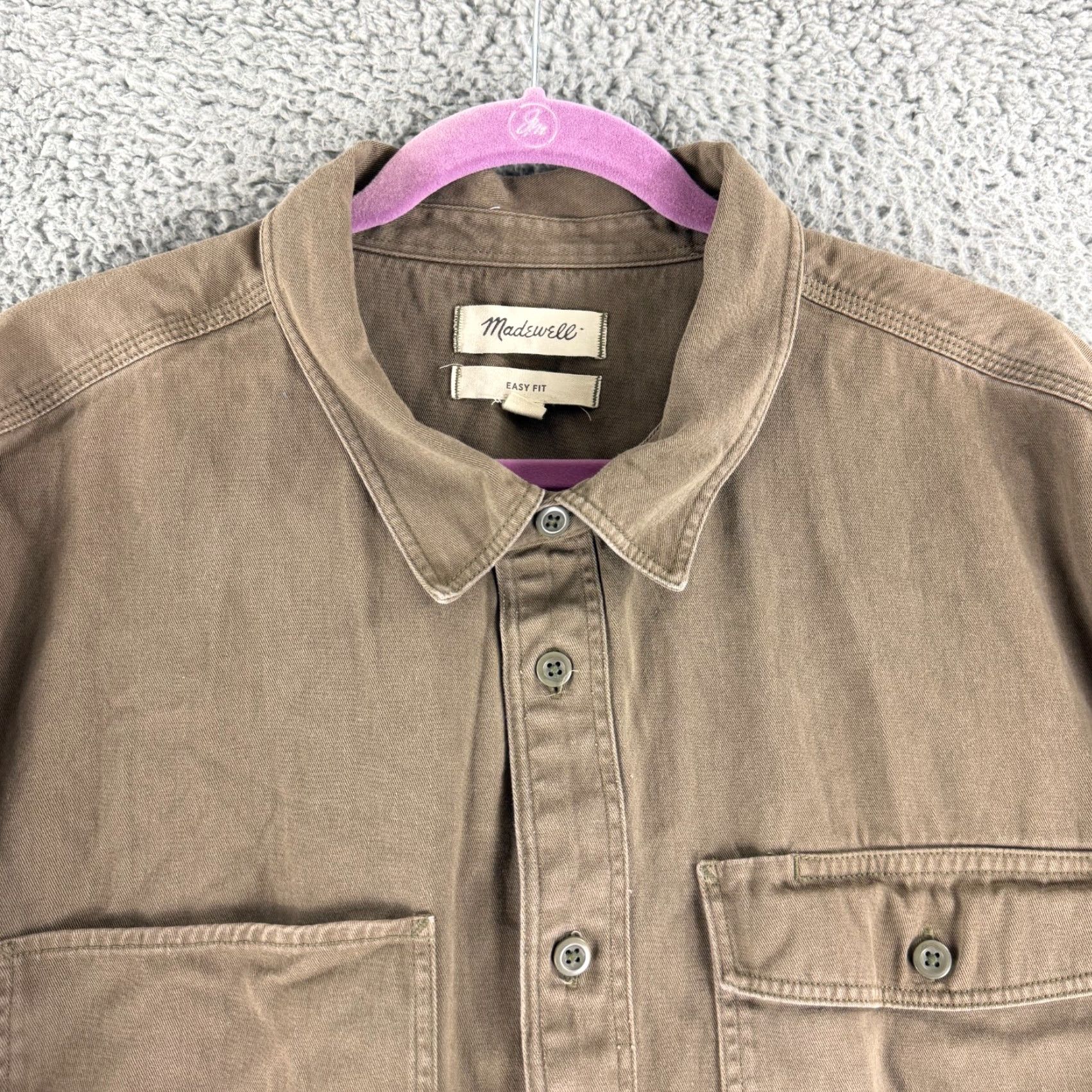 Madewell Madewell Button-Up Shirt Mens XXXL Brown Long Sleeve Casual Cotton Shirt Size US XXL / EU 58 / 5 - 2 Thumbnail