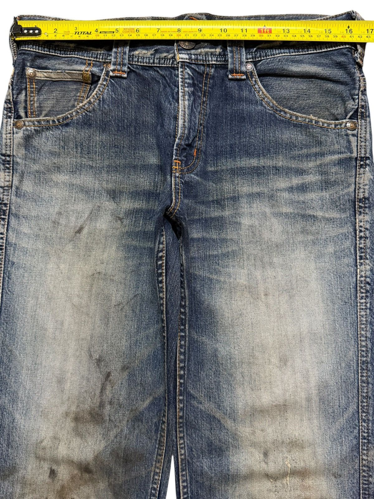 Hysteric Glamour Vintage 90s Japanese Brand Mud Dirty Wash Wide Leg Bootcut Size US 32 / EU 48 - 10 Thumbnail