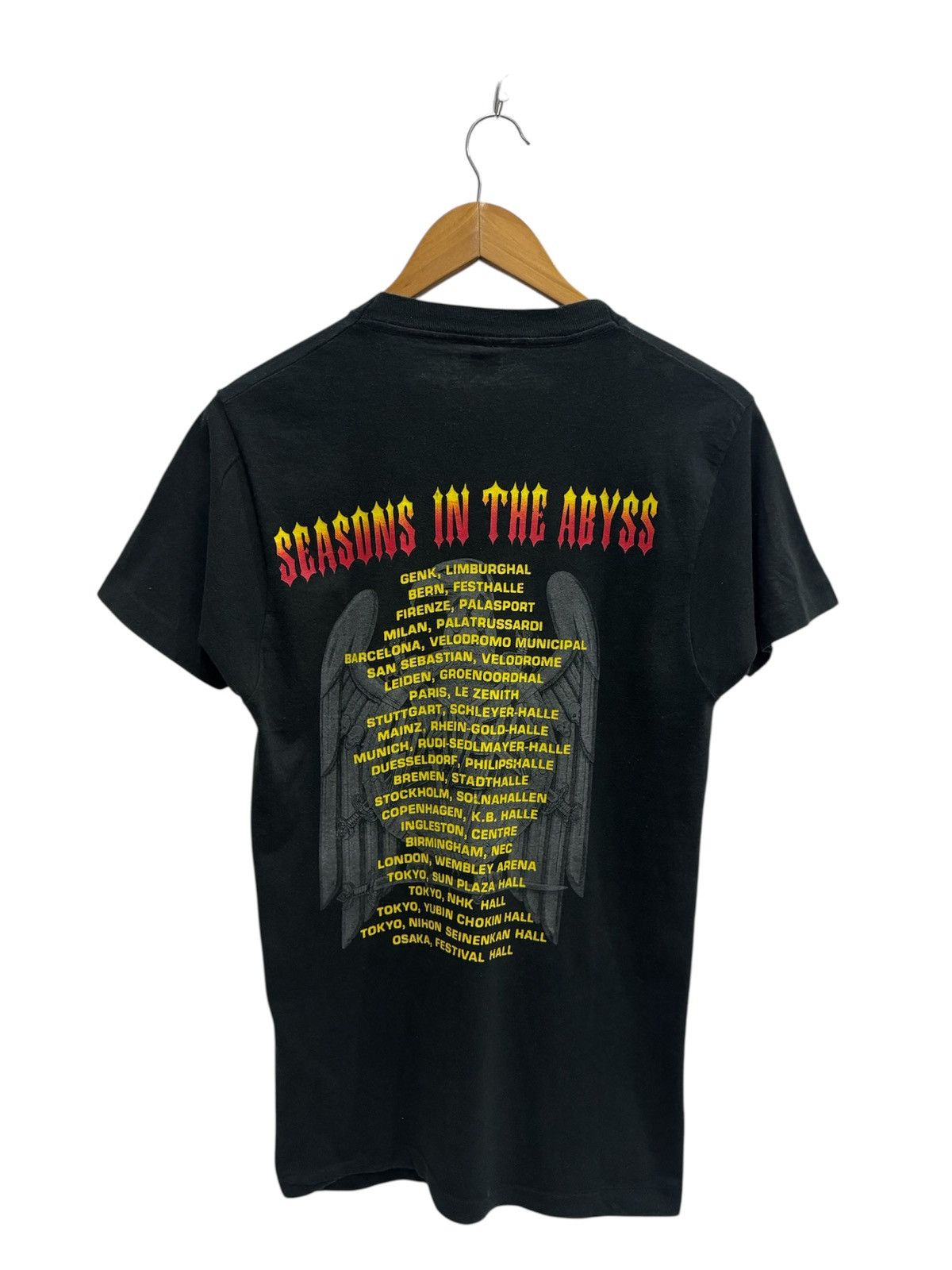 Band Tees × Slayer × Vintage Vintage 90’s Slayer Seasons In The Abyss Tour Size US S / EU 44-46 / 1 - 2 Thumbnail