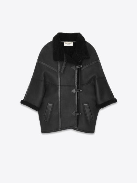 Saint Laurent Paris $11K VALUE Lambskin Cape in shaerling Size XS / US 0-2 / IT 36-38 - 1 Thumbnail