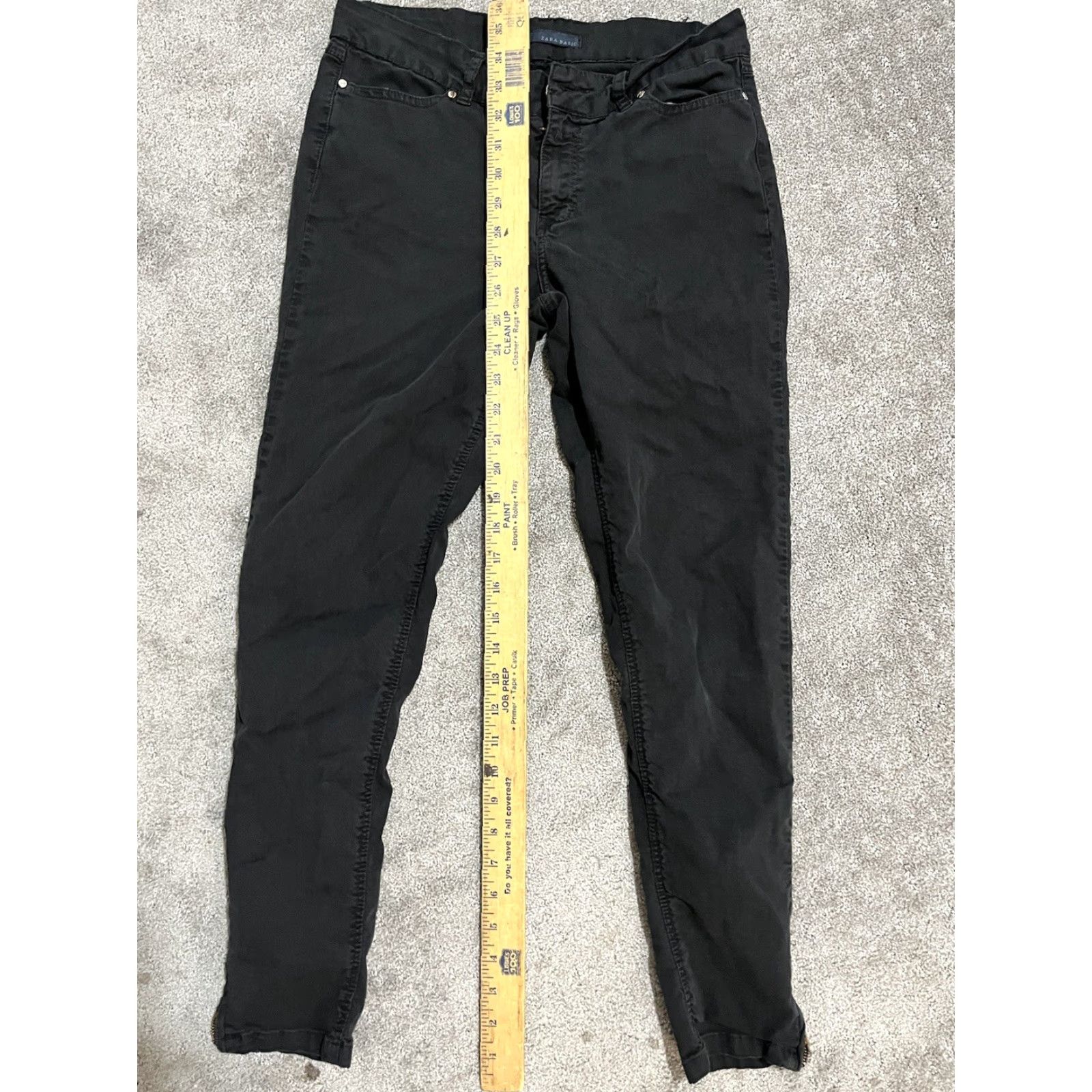 Zara zara basic jeans women's size 6 black skinny casual lightly stretch mid Rise Size 28" / US 6 / IT 42 - 7 Thumbnail