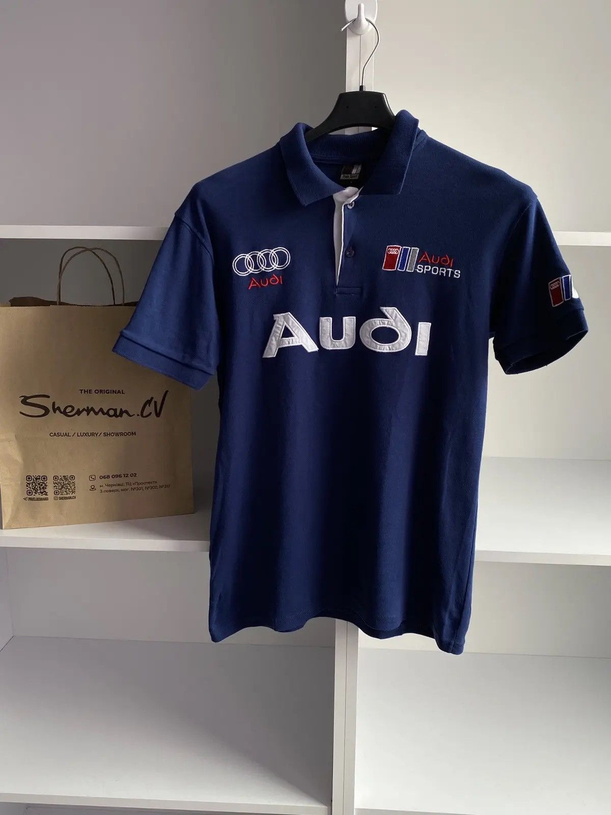 Audi × Vintage Vintage Audi Sports Racing polo tee Size US L / EU 52-54 / 3 - 2 Thumbnail