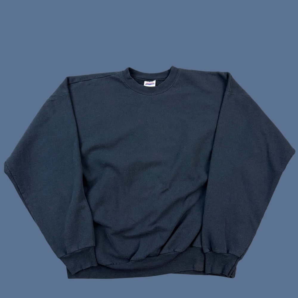 Hanes VINTAGE Hanes Comfortblend Sweatshirt Mens 2XL Navy Blue Crewneck Pullover Shirt 90s Mens Size US XXL / EU 58 / 5 - 1 Thumbnail