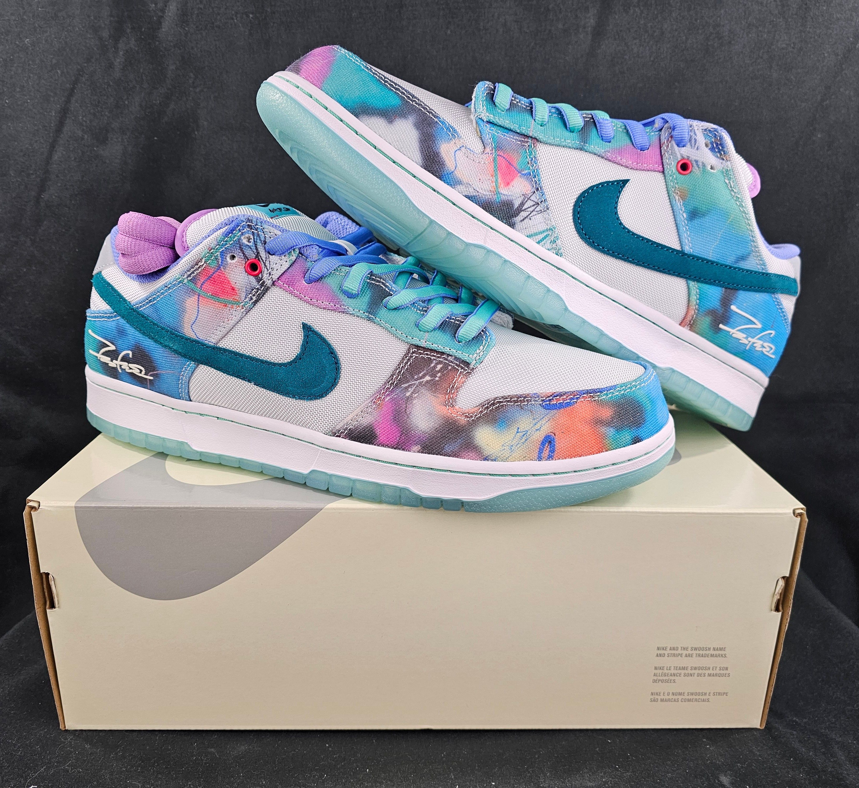Nike SB Dunk Low x Futura Laboratories Bleached Aqua NEW