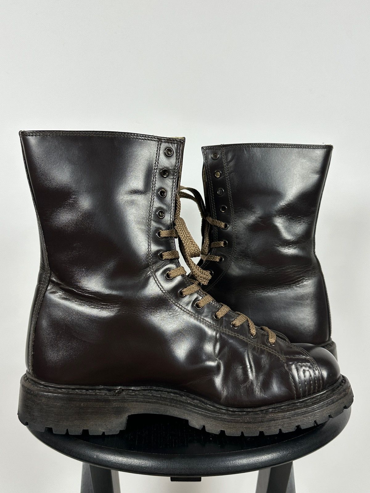 Vintage Vintage Italy Army Paratrooper Combat Brown Leather Boots Size US 9 / EU 42 - 9 Thumbnail