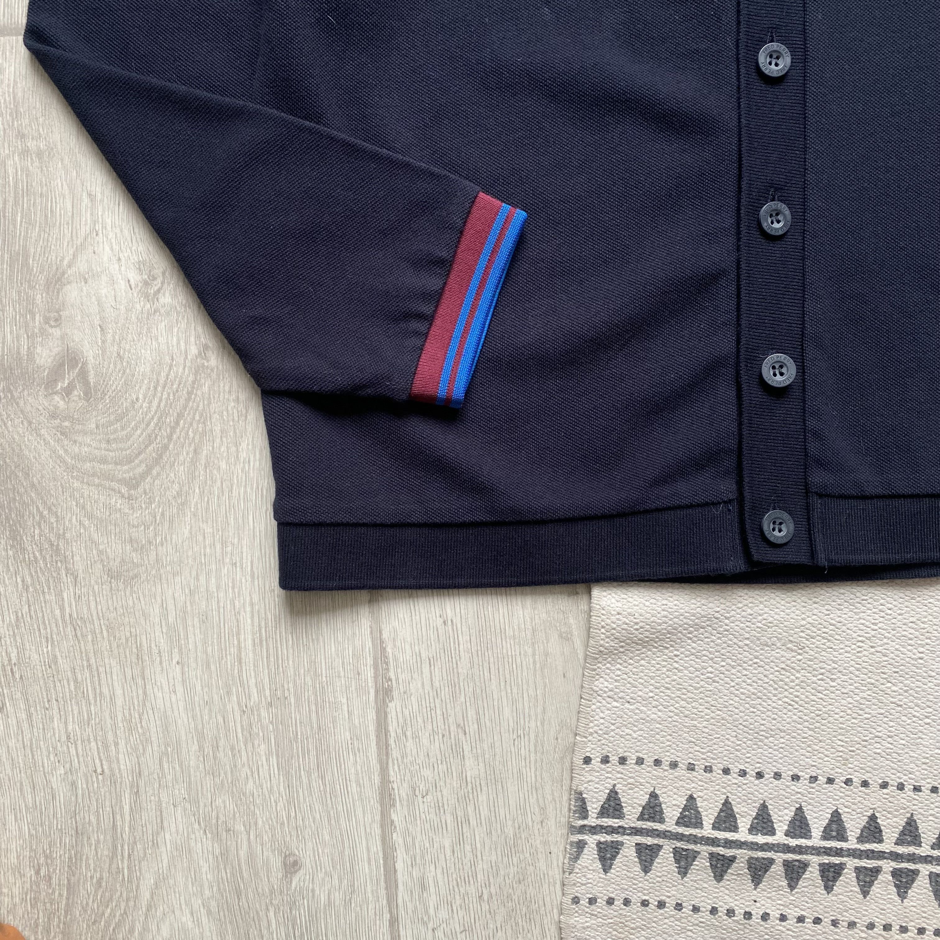 Fred Perry 🔥 Fred Perry luxury Classic Cardigan Nawy Sweater Oldmoney Size US S / EU 44-46 / 1 - 5 Thumbnail