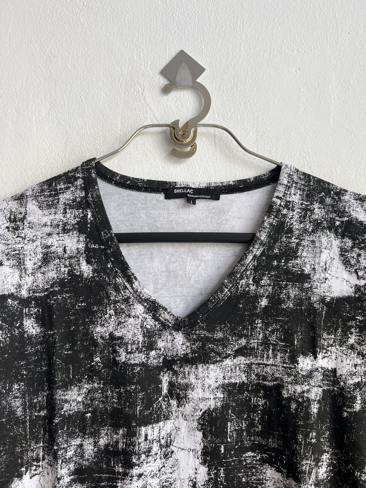 Shellac Shellac x Semantic Design Marble Print Black White LS Shirt Size US M / EU 48-50 / 2 - 3 Thumbnail