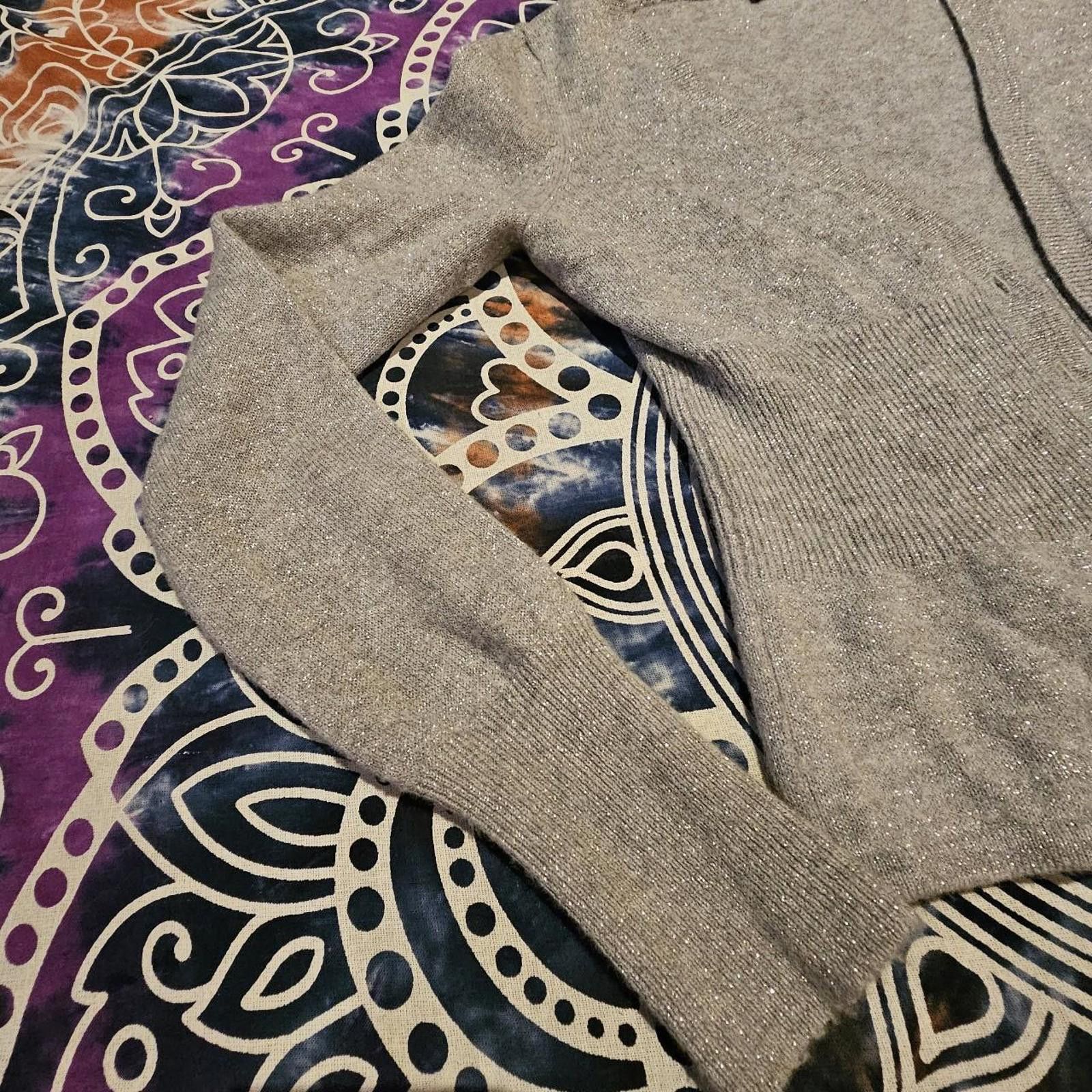 Designer THE LIMITED Women's Silver Cardigan Size XS / US 0-2 / IT 36-38 - 4 Thumbnail