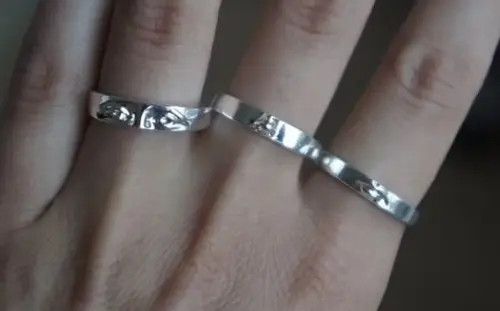 Jewelry Face Finger Rings Silver Face Anatomy Human Head Jewelry Art Size ONE SIZE - 3 Thumbnail