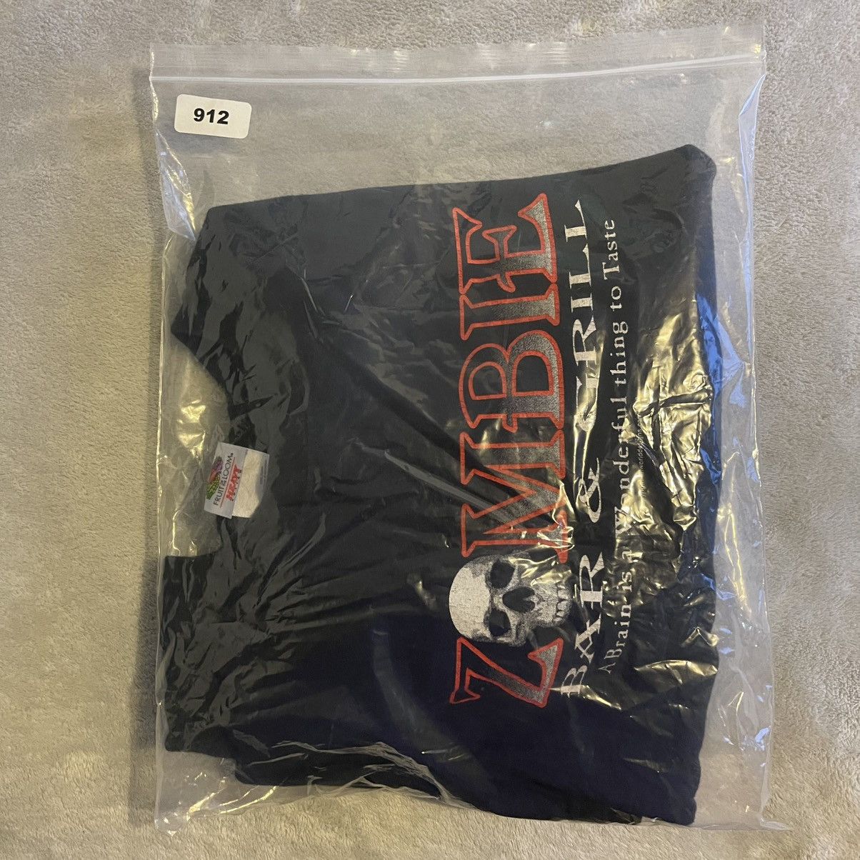 Fruit Of The Loom Vintage Zombie Shirt Men 2XL Black Y2K Skull Streetwear Tee Size US XXL / EU 58 / 5 - 7 Thumbnail