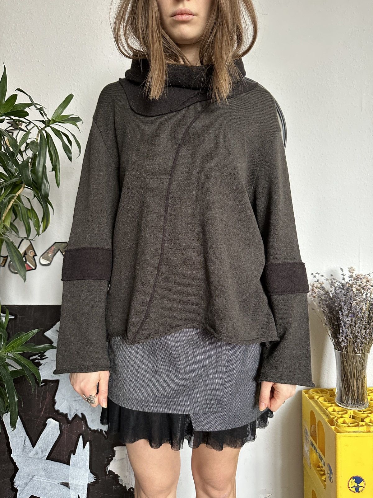 Designer × Seditionaries SULU Wool Blend Cowl Asymmetrical Deconstructive Sweater Size M / US 6-8 / IT 42-44 - 7 Thumbnail