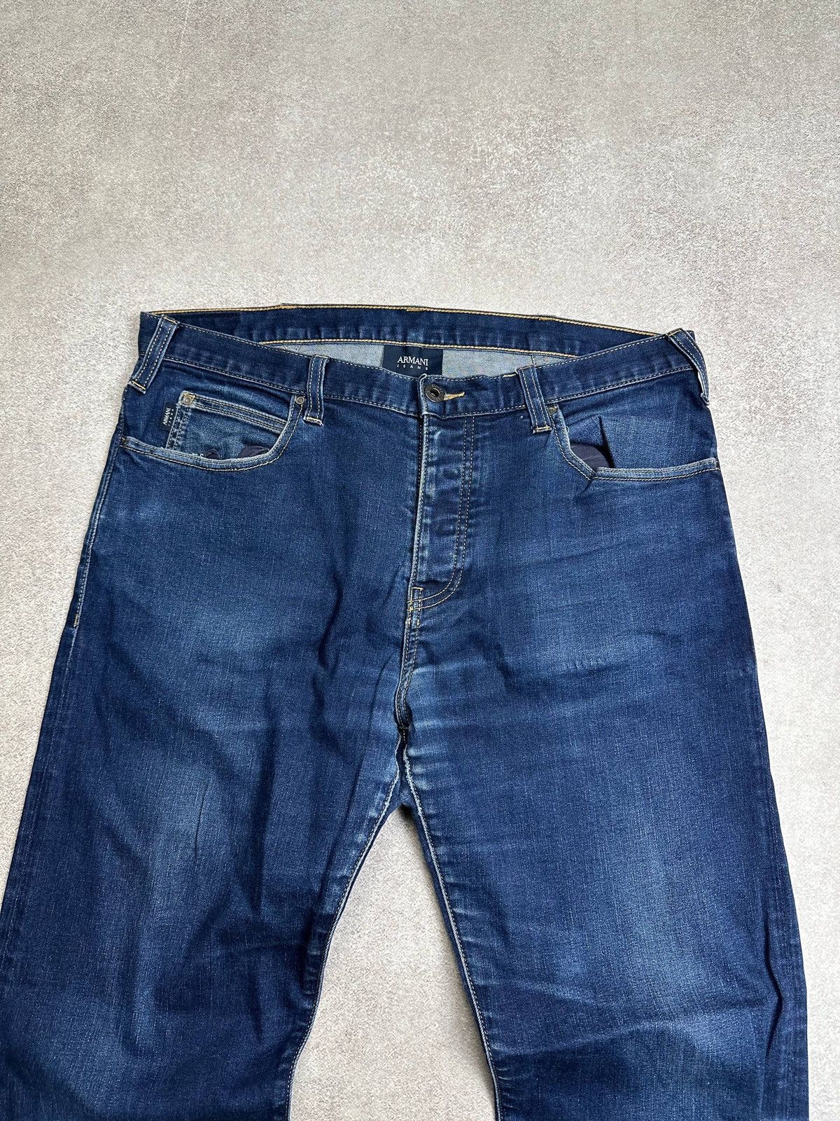 Armani Vintage Armani Metal Logo Baggy Jeans Rare Y2K 34 Size US 34 / EU 50 - 5 Thumbnail