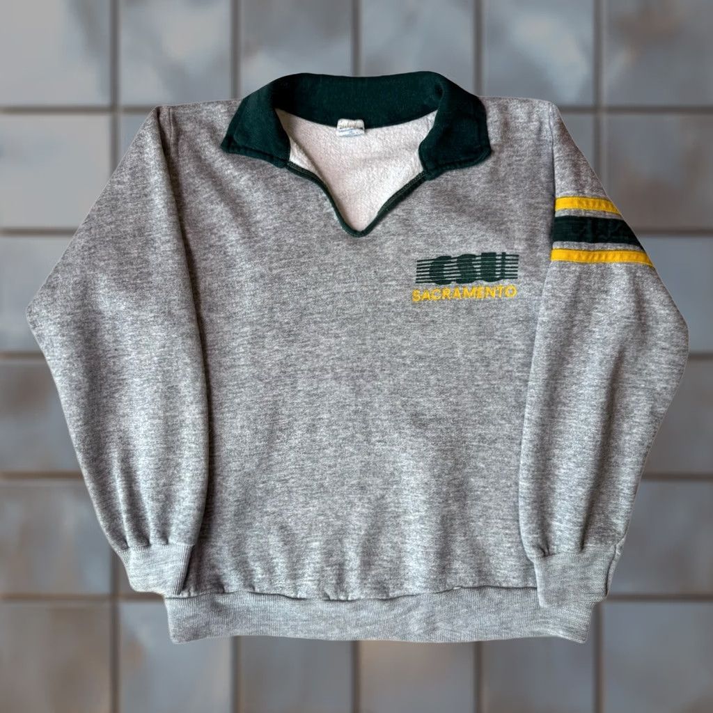 Champion VINTAGE Champion California State University Sweatshirt Shirt Adult Medium Gray 80s College University 90s City American Men Size US M / EU 48-50 / 2 - 1 Thumbnail