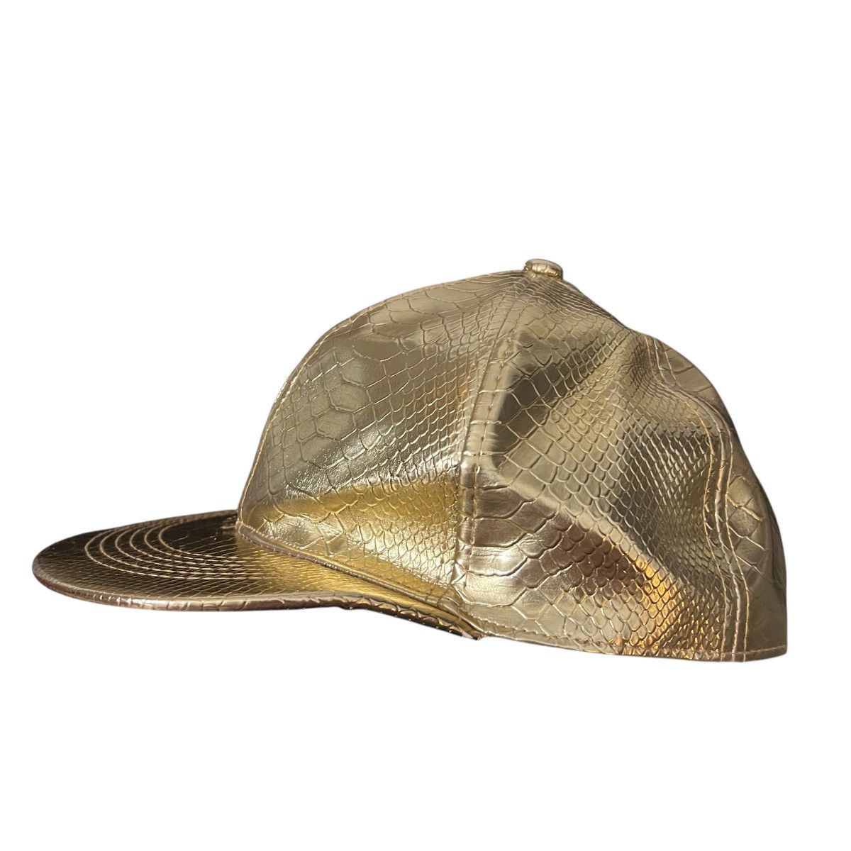 Vintage Y2K Golden Cap Hat Snapback trucker foil gold swag 2010 Size ONE SIZE - 3 Thumbnail