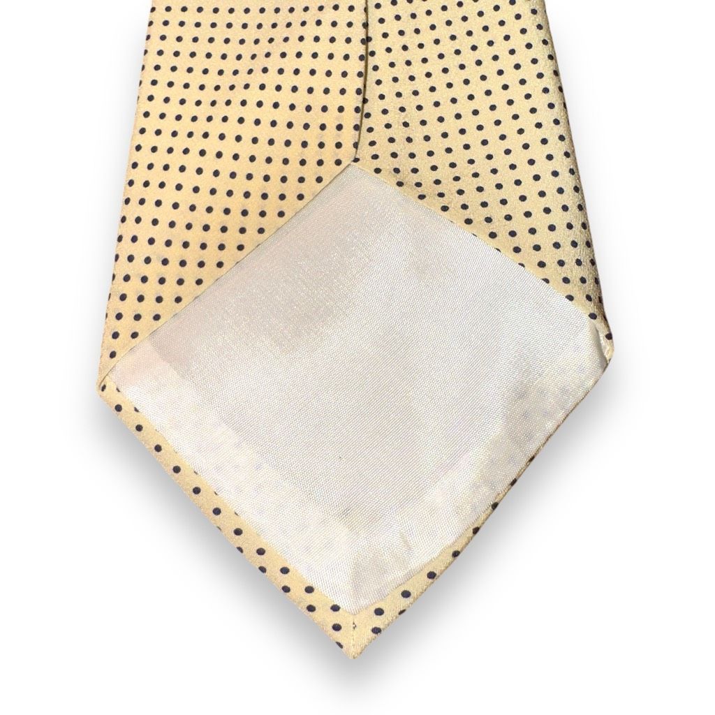 Polo Ralph Lauren Polo Ralph Lauren Tan & Navy Polkadot Handmade in USA Tie Size ONE SIZE - 4 Thumbnail