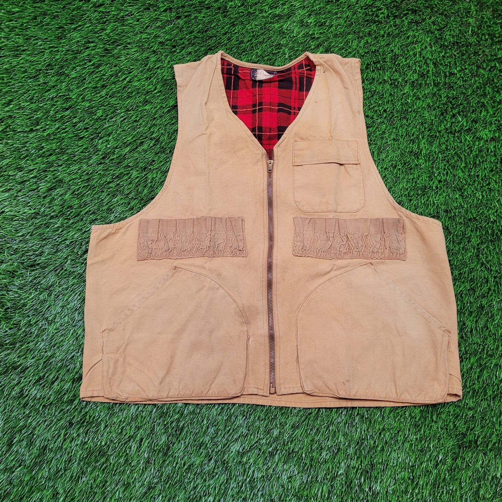 Vintage VTG 60s Drybak Canvas Hunting Vest Medium Short Cropped Fit Size US M / EU 48-50 / 2 - 1 Thumbnail