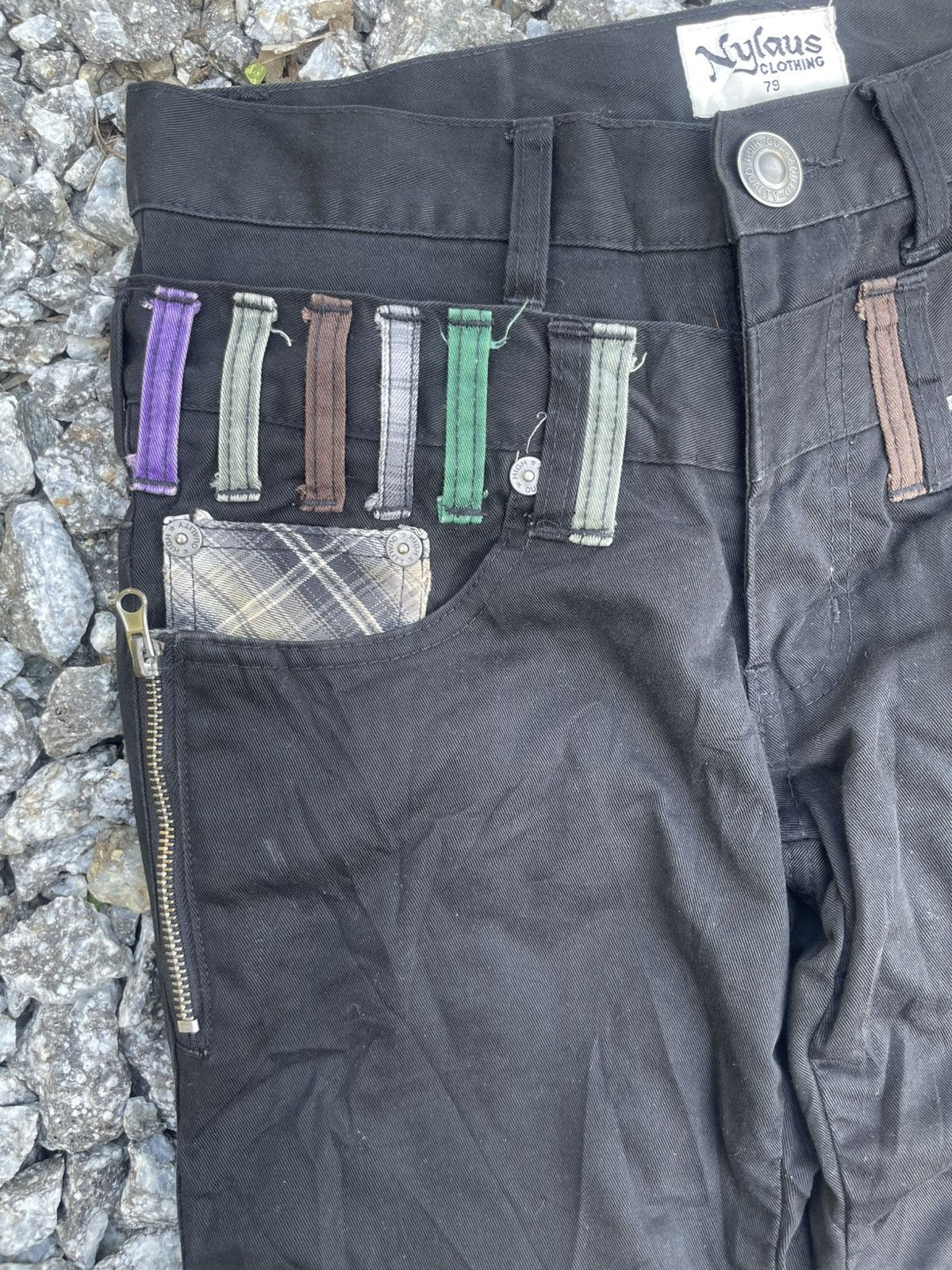 Designer × If Six Was Nine × Japanese Brand Double Waist Crazy Lightning Wash Jeans Size US 30 / EU 46 - 1 Thumbnail