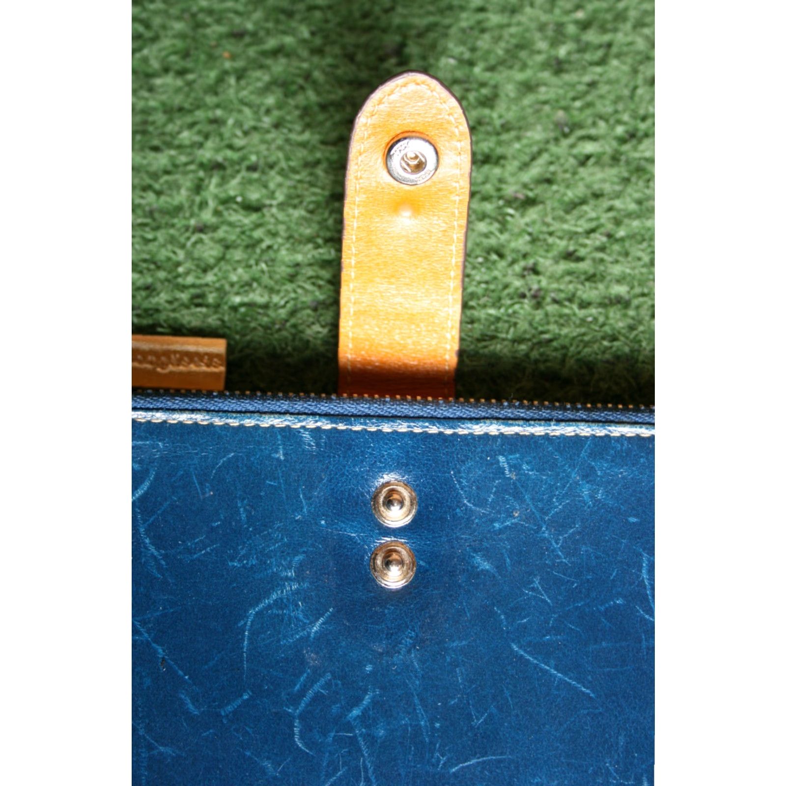 Doublet BORGASETS Blue Leather Double Zipper Compartment 18 Slot Credit Card Holder Wallet Pouch Bag Women Size ONE SIZE - 4 Thumbnail