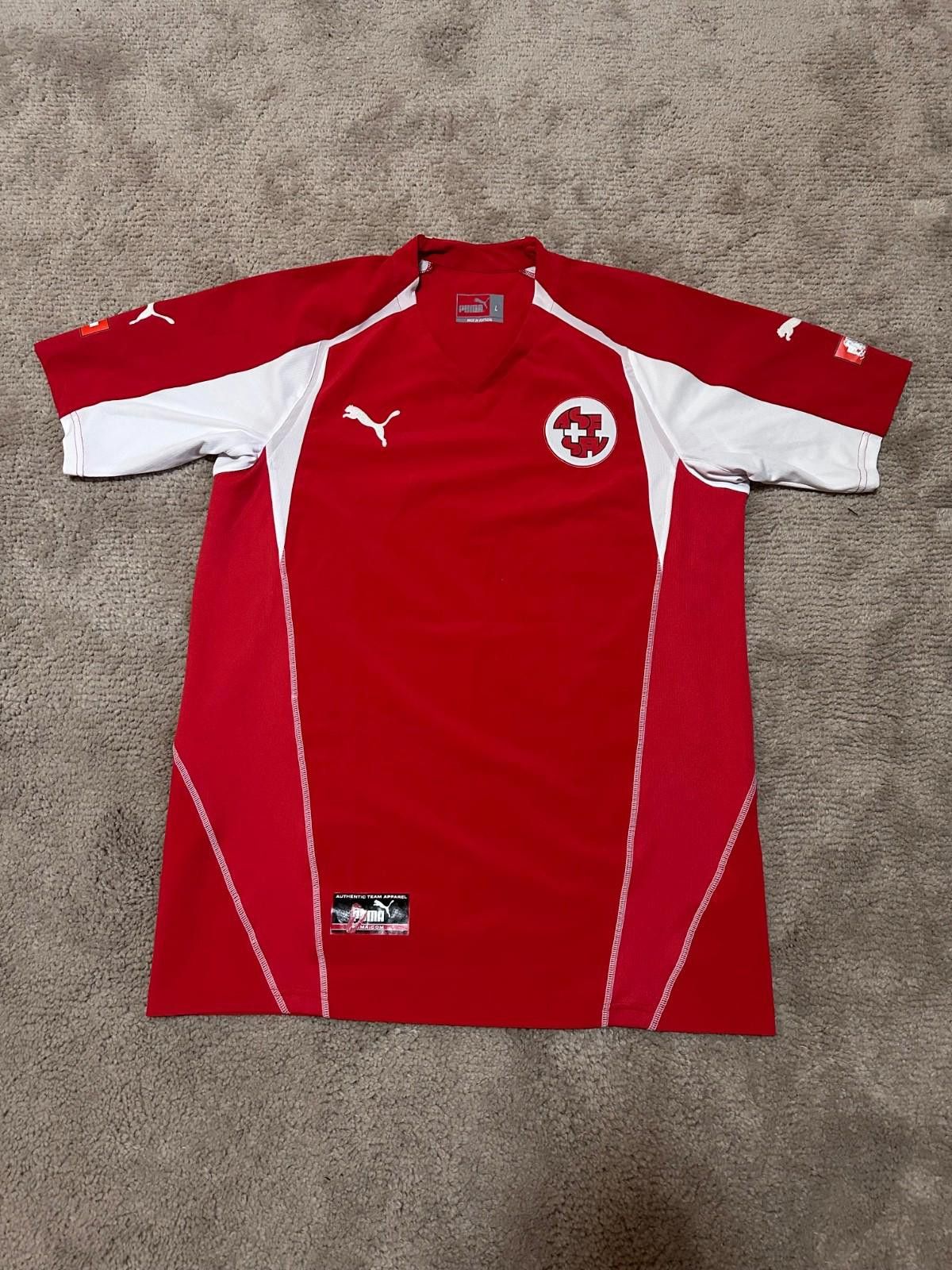 Puma Switzerland football shirt 2004/2006 Jersey Suisse Soccer L Size US L / EU 52-54 / 3 - 1 Thumbnail