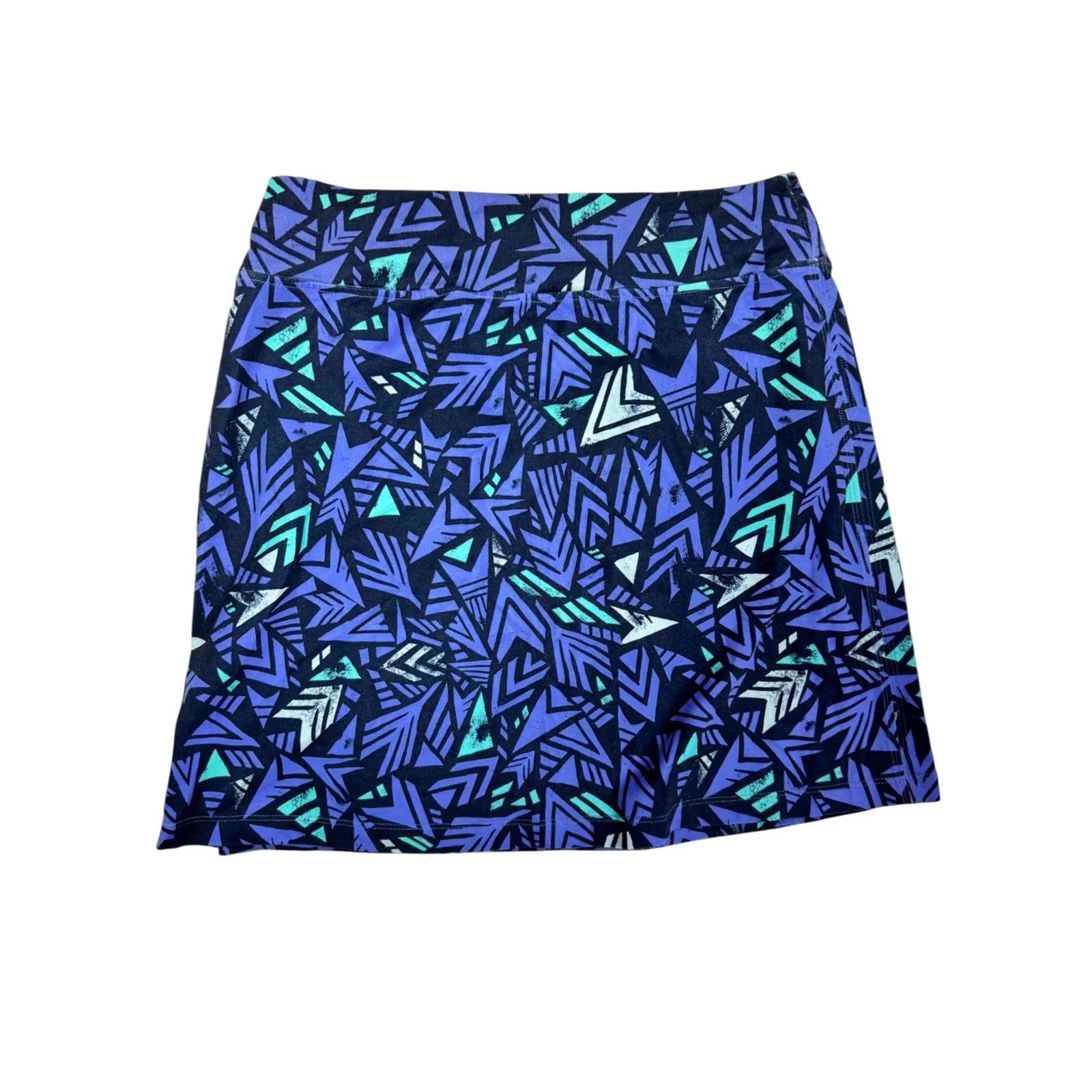 Patagonia VINTAGE Patagonia Morning Glory Geometric Print Stretch Mini Pull On Skirt Size Small Size 28" / US 6 / IT 42 - 4 Thumbnail