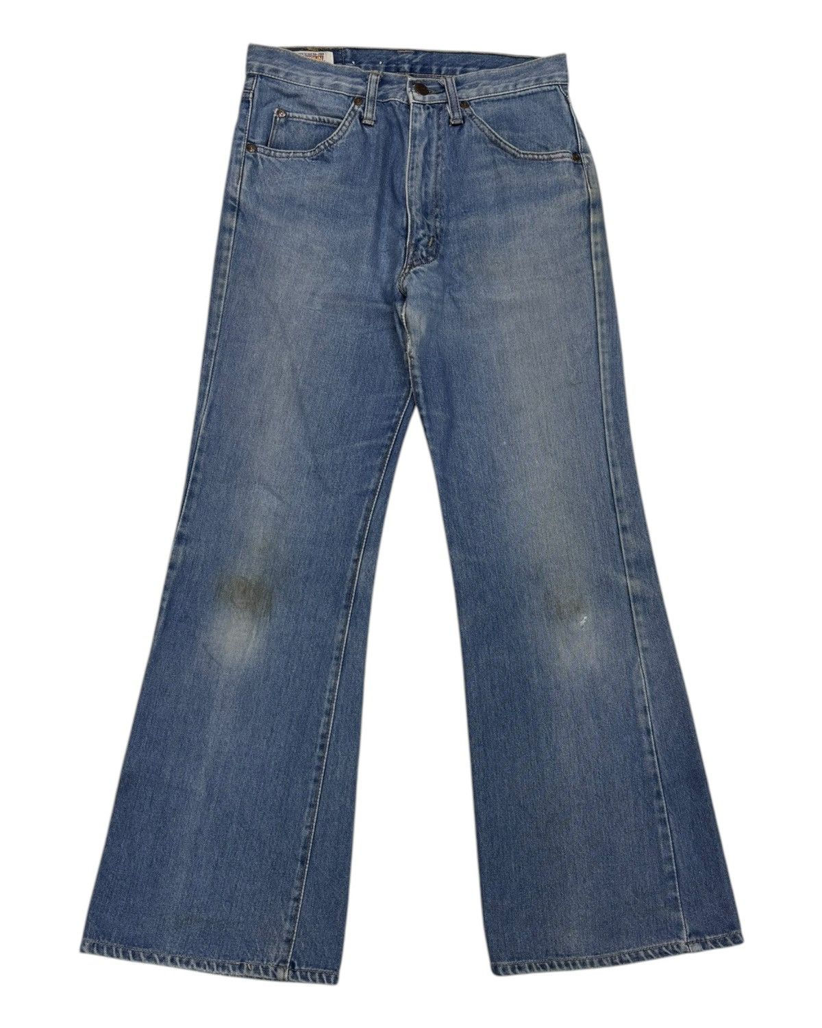 Big John × If Six Was Nine × Japanese Brand Vintage Flared Big John Bell Bottom Distressed Denim Jeans Size 29" - 5 Thumbnail