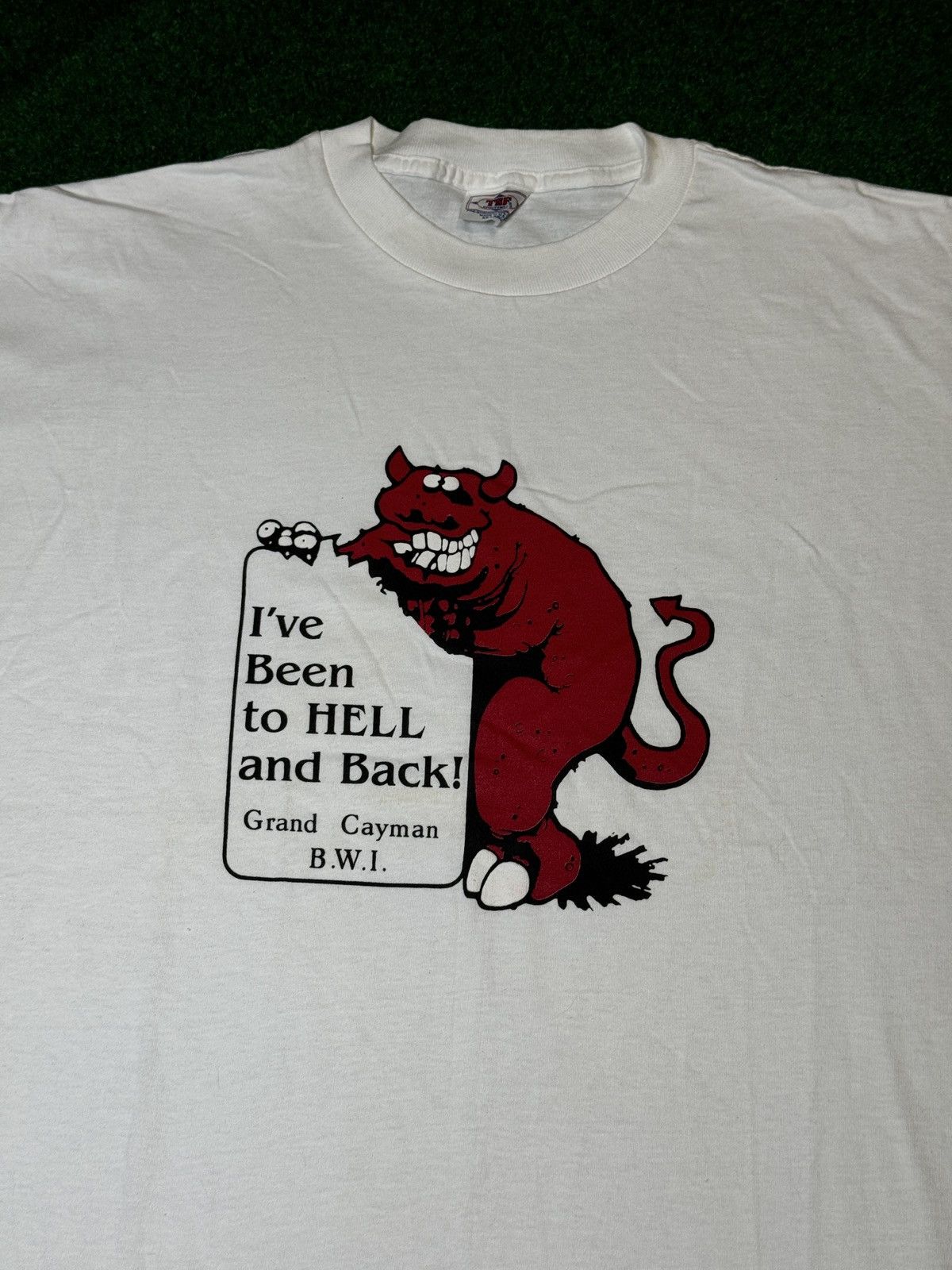 Vintage 90s I’ve Been To Hell And Back Grand Caymen Devil T Shirt Size US XXL / EU 58 / 5 - 2 Thumbnail