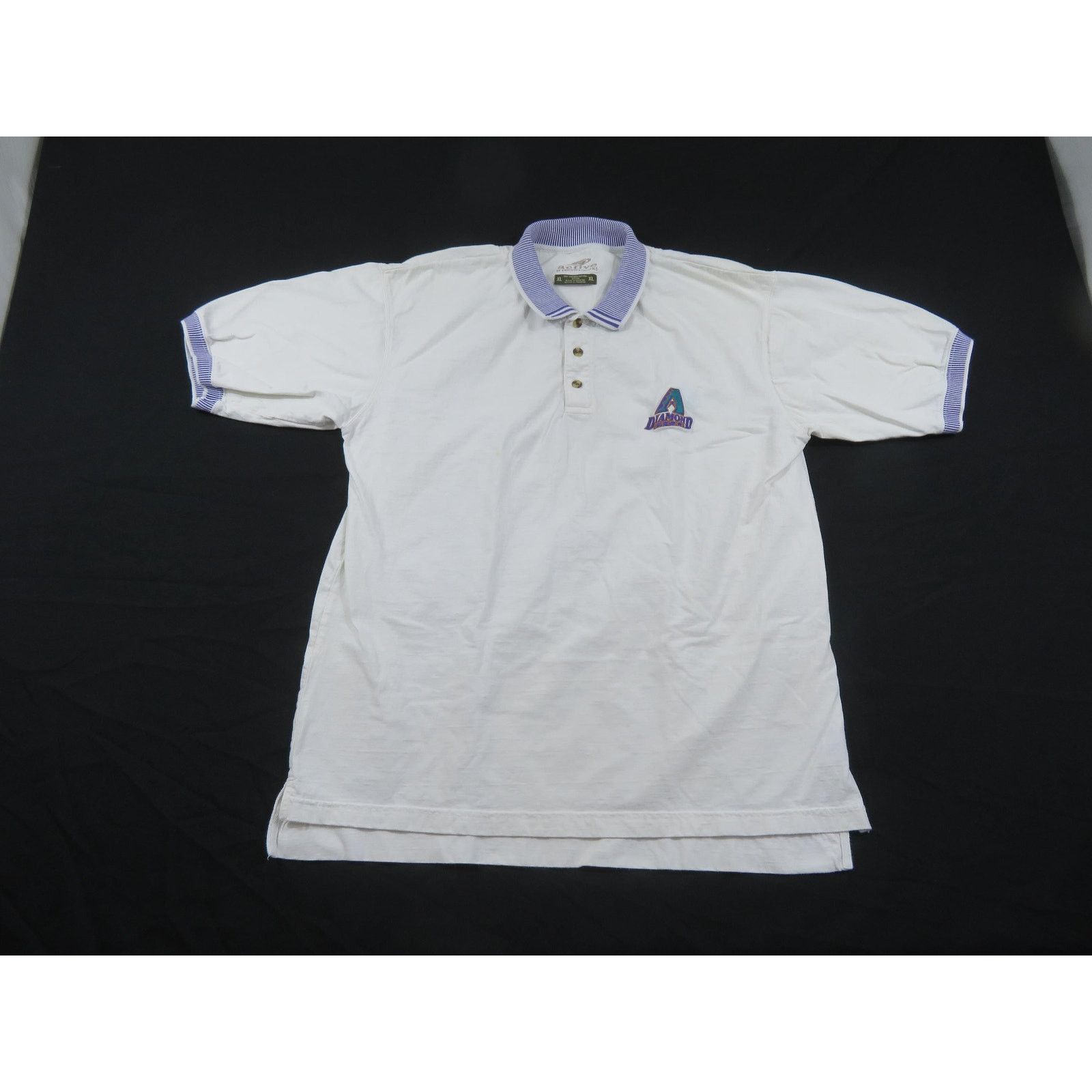 Other Diamondbacks Polo Shirt White Purple Sz XL 1990s Size US XL / EU 56 / 4 - 1 Thumbnail