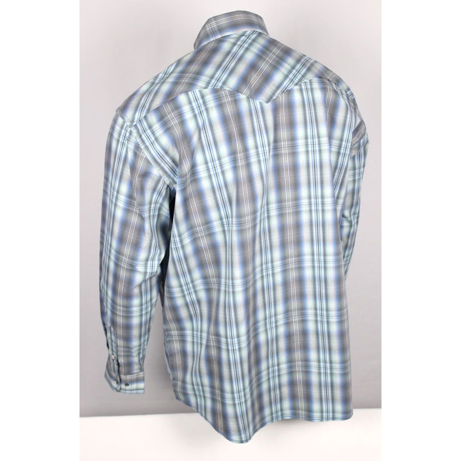 Vintage VINTAGE Panhandle Rough Stock Men's Snap Button Western Shirt Long Sleeve XXL Grey Plaid Size US XXL / EU 58 / 5 - 2 Thumbnail