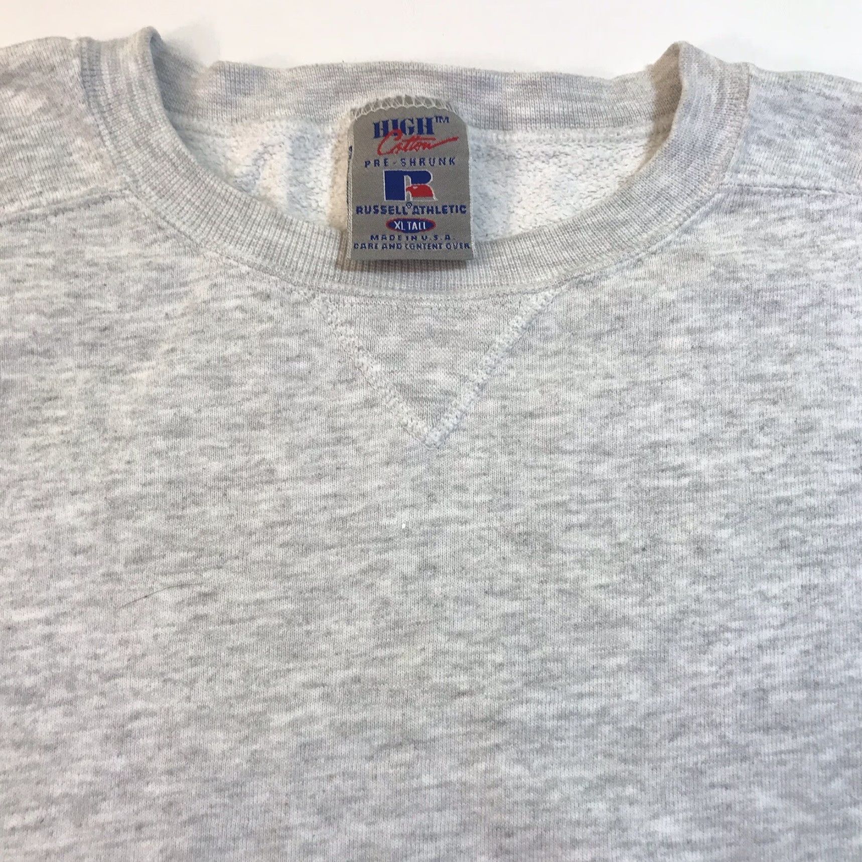 Russell Athletic VINTAGE Russell Athletic Sweatshirt Crewneck 90s High Cotton USA Gray XL Men Pullover Heavyweight Size US XL / EU 56 / 4 - 2 Thumbnail