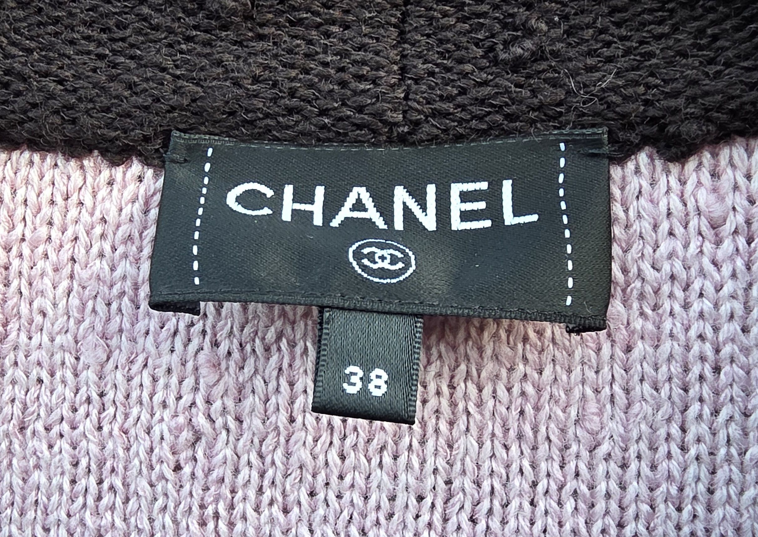 Chanel CHANEL Pink/Black Belted Cardigan Fall '24 Look 19 FR 38/US6 Size S / US 4 / IT 40 - 6 Thumbnail