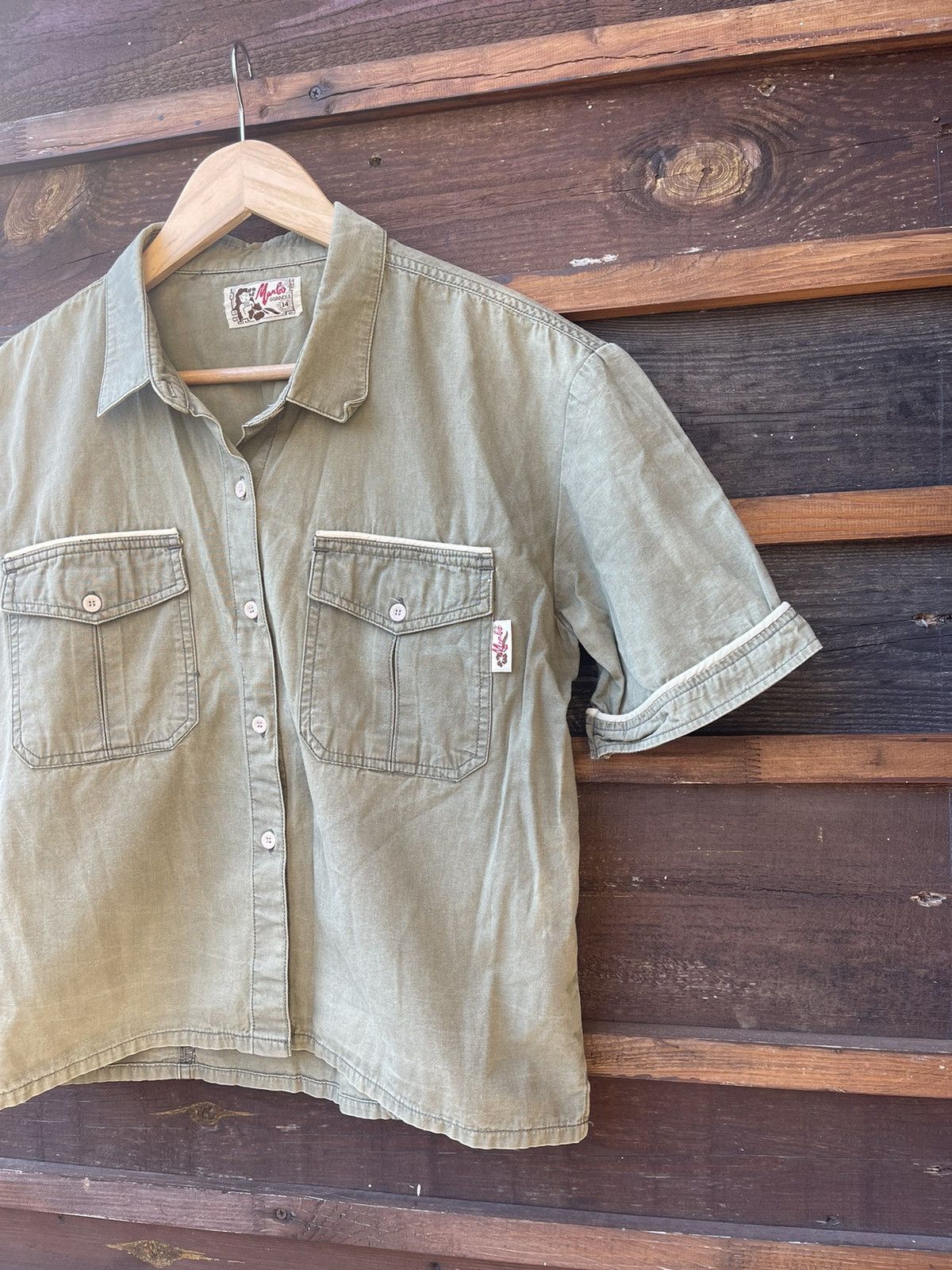 Mambo × Vintage 90’s Mambo Vintage military cargo khaki shirt pocket Size L / US 10 / IT 46 - 3 Thumbnail