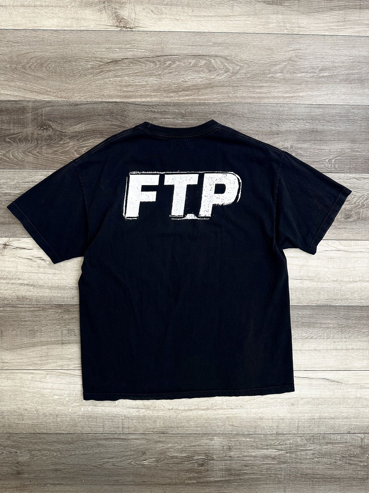 image of Fuck The Population Black OG Stamp Logo Tee XL Ftp Og, Men's