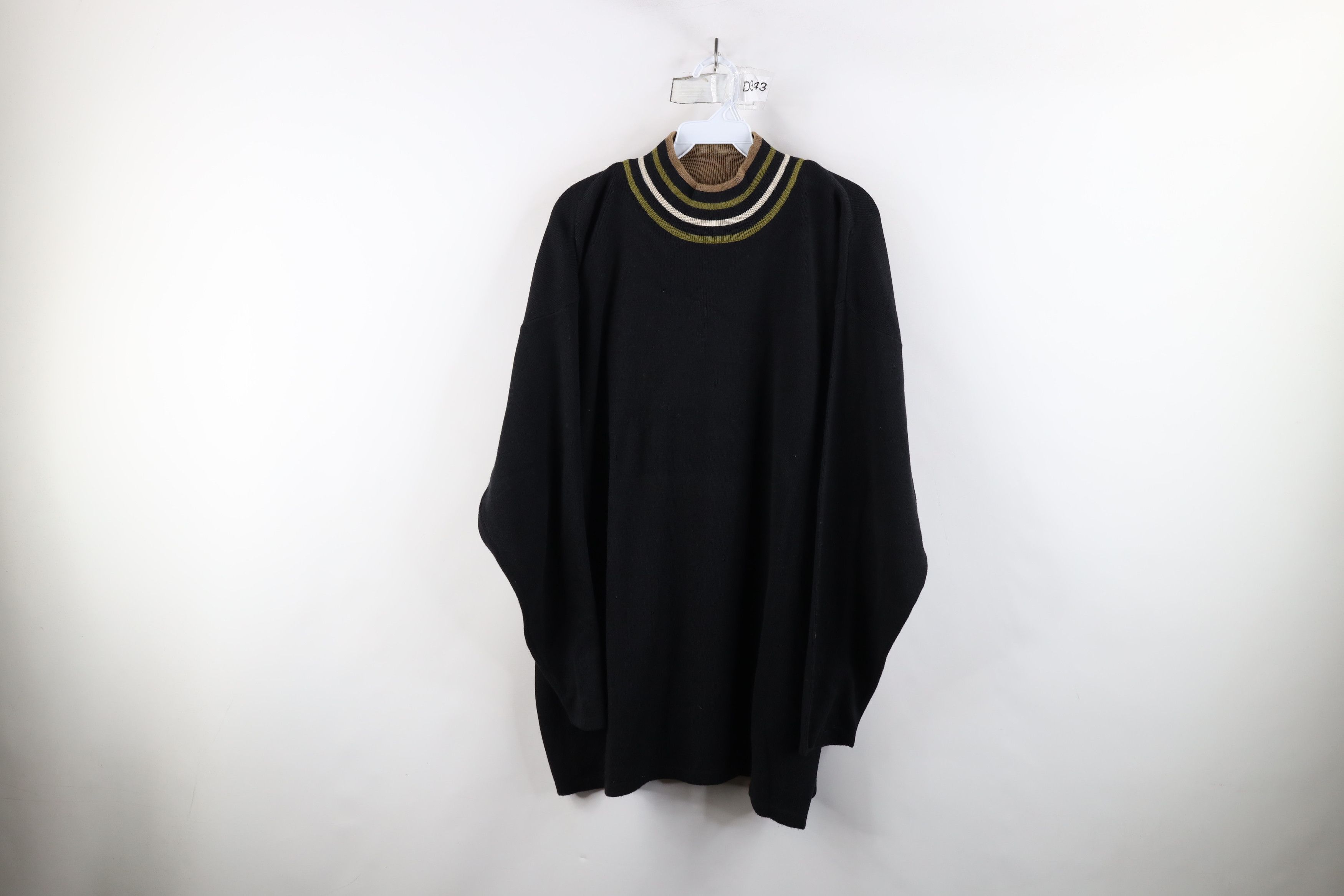 Vintage Vintage 90s Streetwear Baggy Oversized Ribbed Knit Sweater Size XXL / US 16-18 / IT 52-54 - 1 Thumbnail
