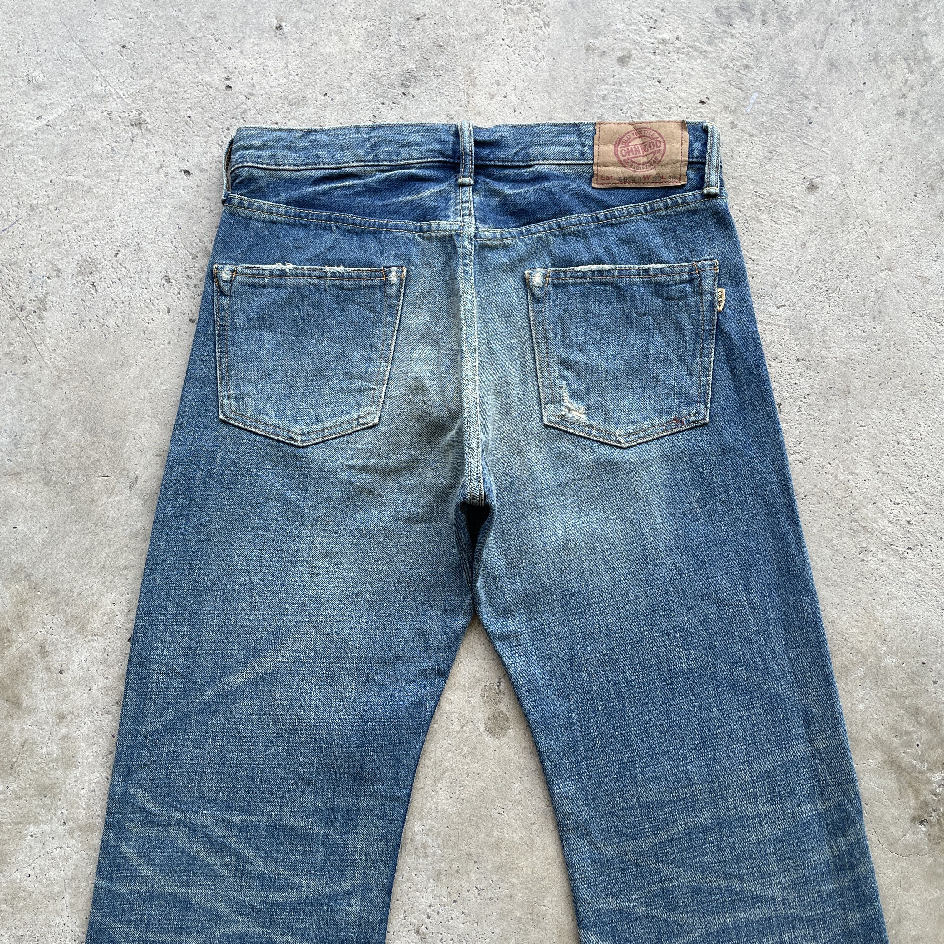 OMNIGOD Vintage OMNIGOD Denim Distressed Selvedge Faded Jeans Pants Size US 32 / EU 48 - 12 Thumbnail