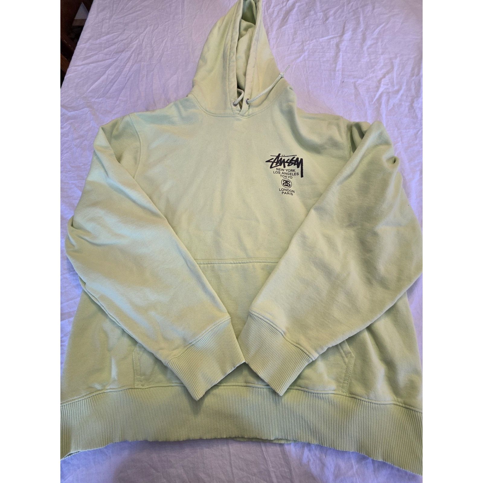 Stussy Stussy World Tour Logo Men's Size Xl Green Hoodie Sweatshirt Size US XL / EU 56 / 4 - 9 Thumbnail