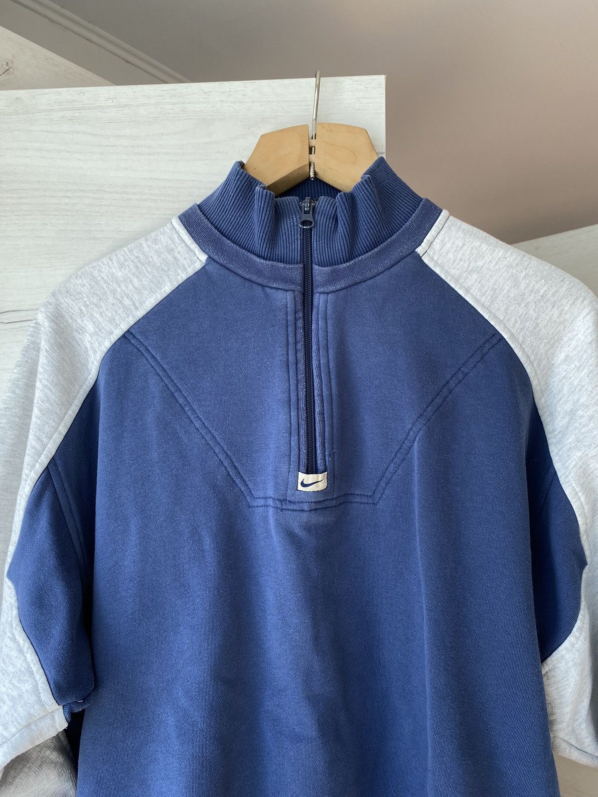 Nike Vintage Nike Track Jacket Blue Grey Swoosh Retro 90s Size US M / EU 48-50 / 2 - 4 Thumbnail