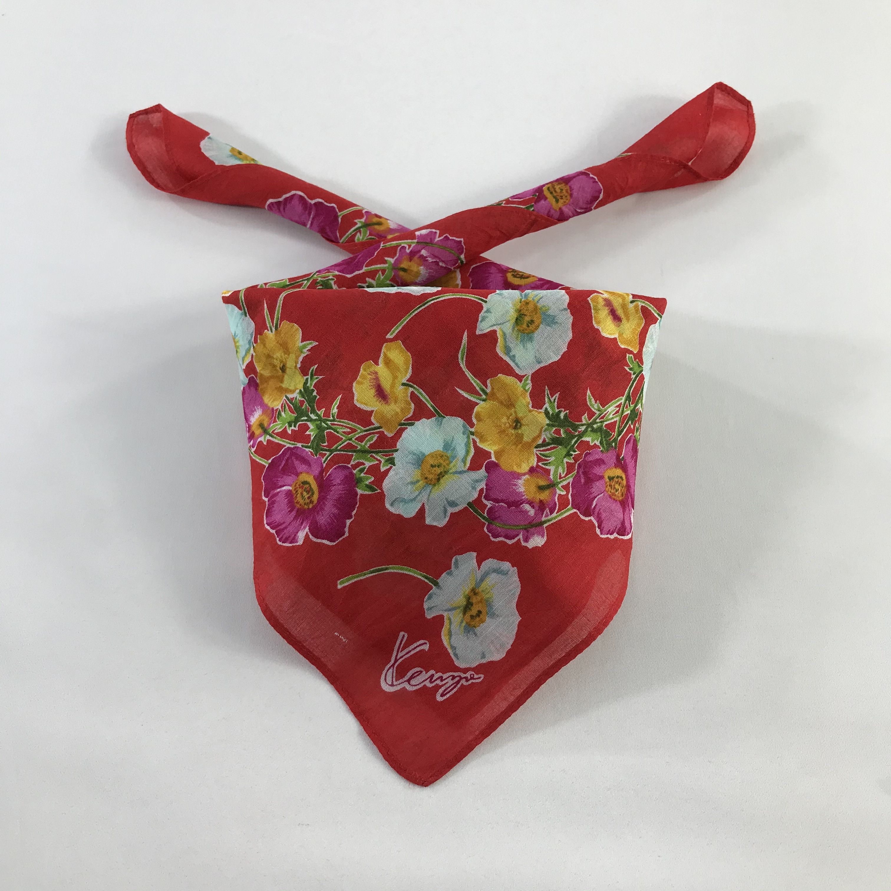 Kenzo × Vintage Kenzo Bandana / Handkerchief / Neckerchief - S607 Size ONE SIZE - 3 Thumbnail