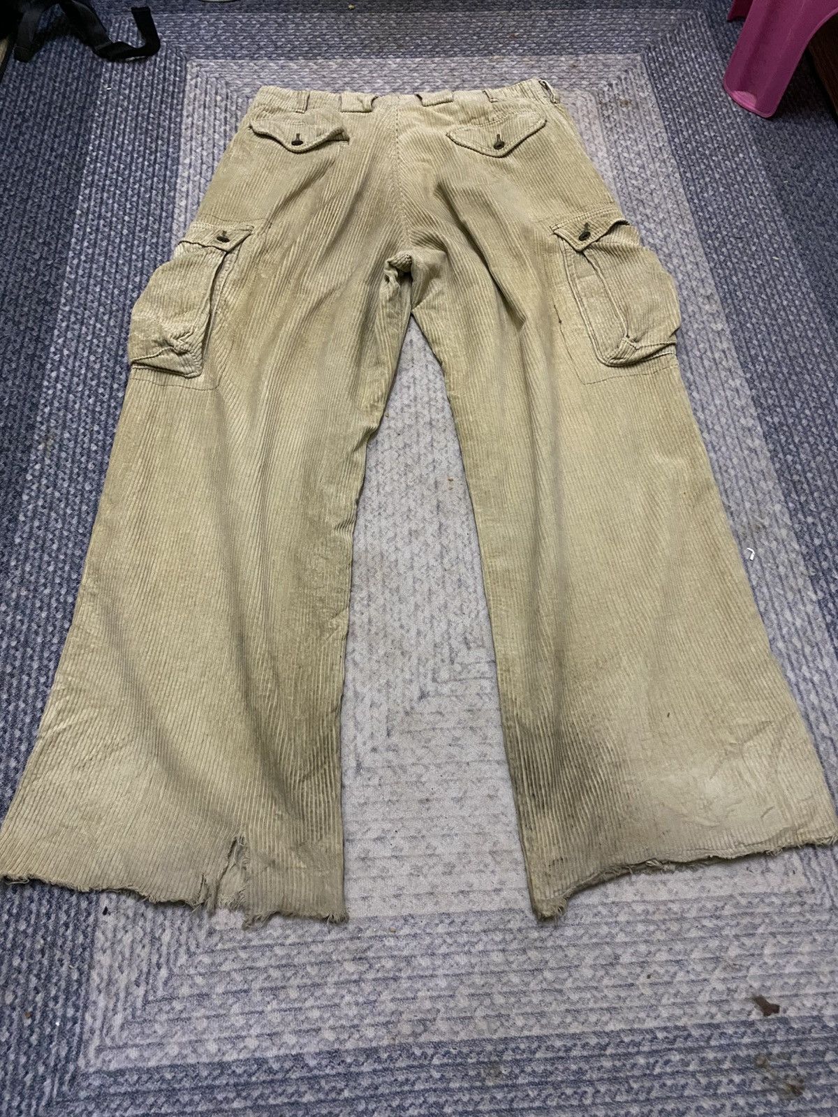 Johnbull JOHNBULL RIPPED FLARED CARGO CORDUROY PANT Size US 33 - 6 Thumbnail