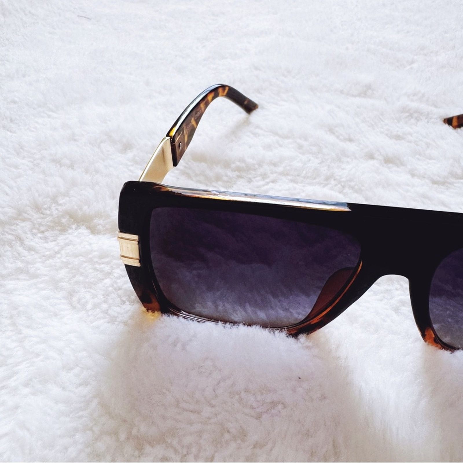 Other Inez Tortoise Brown Oversized Square Sunglasses Size ONE SIZE - 5 Thumbnail