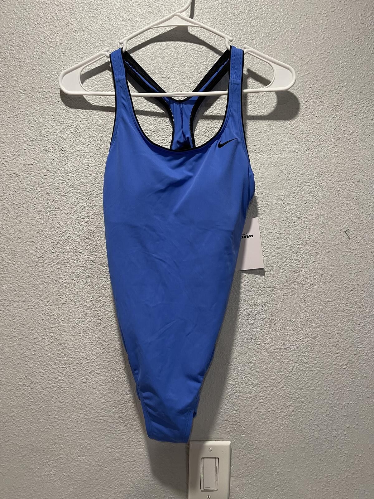 Nike Nike Women's Racerback One-Piece Swimsuit Medium Blue Size ONE SIZE - 1 Thumbnail