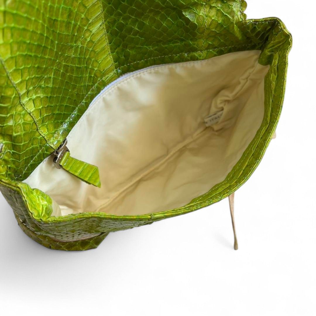 Marni Marni - Leather Sacoche Python Green Shoulder Bag Handbag Size ONE SIZE - 7 Thumbnail