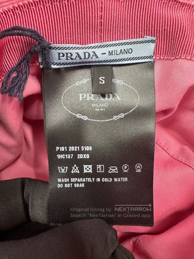 Prada Prada Size S Pink plush letter logo fisherman's hat Size ONE SIZE - 4 Thumbnail