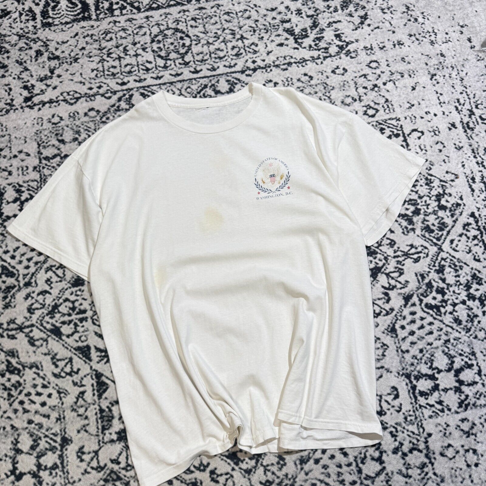 Vintage Vintage White Cotton T-Shirt Size XXL Y2K Washington DC USA Size US XXL / EU 58 / 5 - 3 Thumbnail