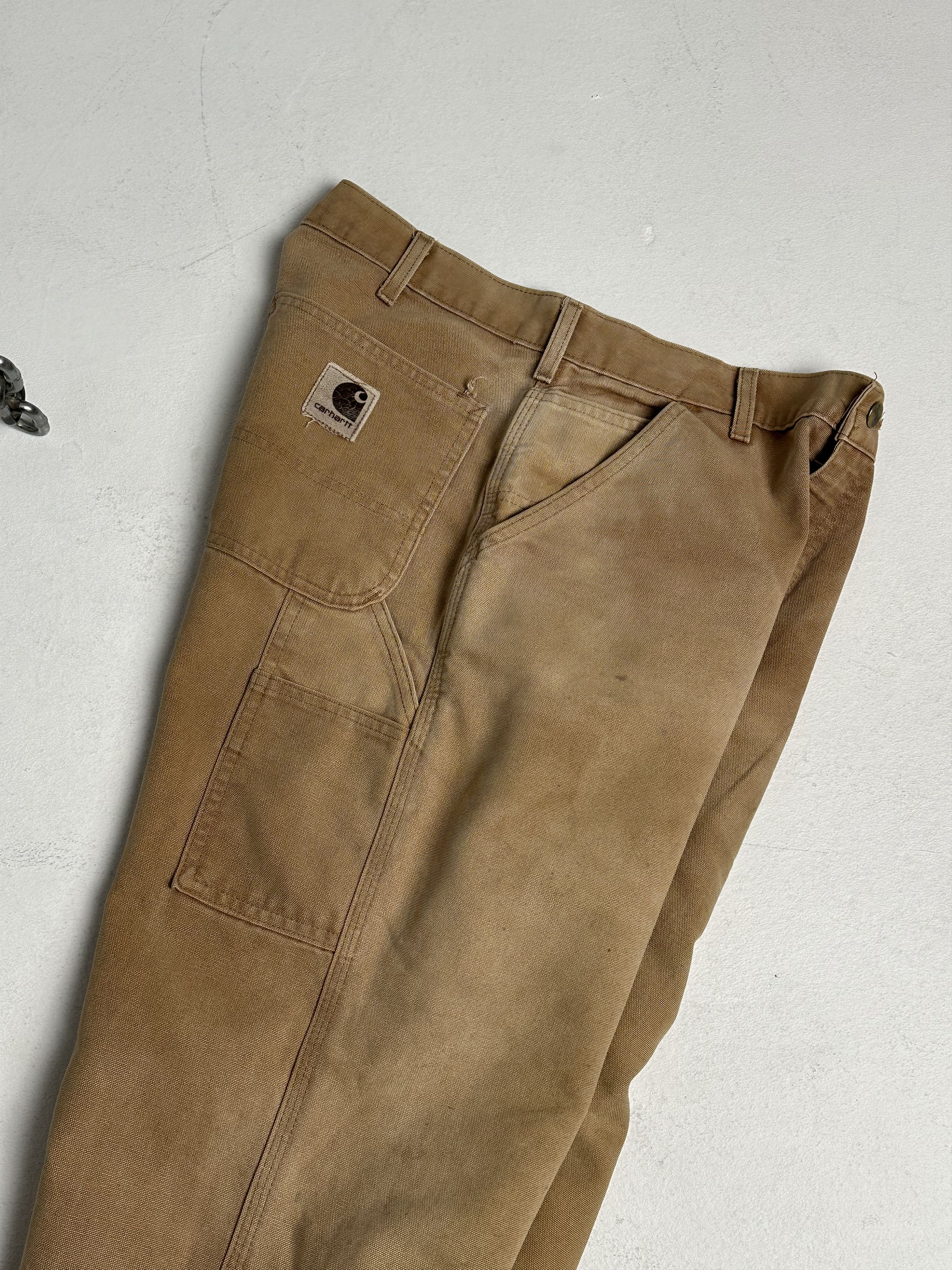 Carhartt × Vintage Vintage carhartt brown double knee work wear carpenter pants Size US 36 / EU 52 - 10 Thumbnail
