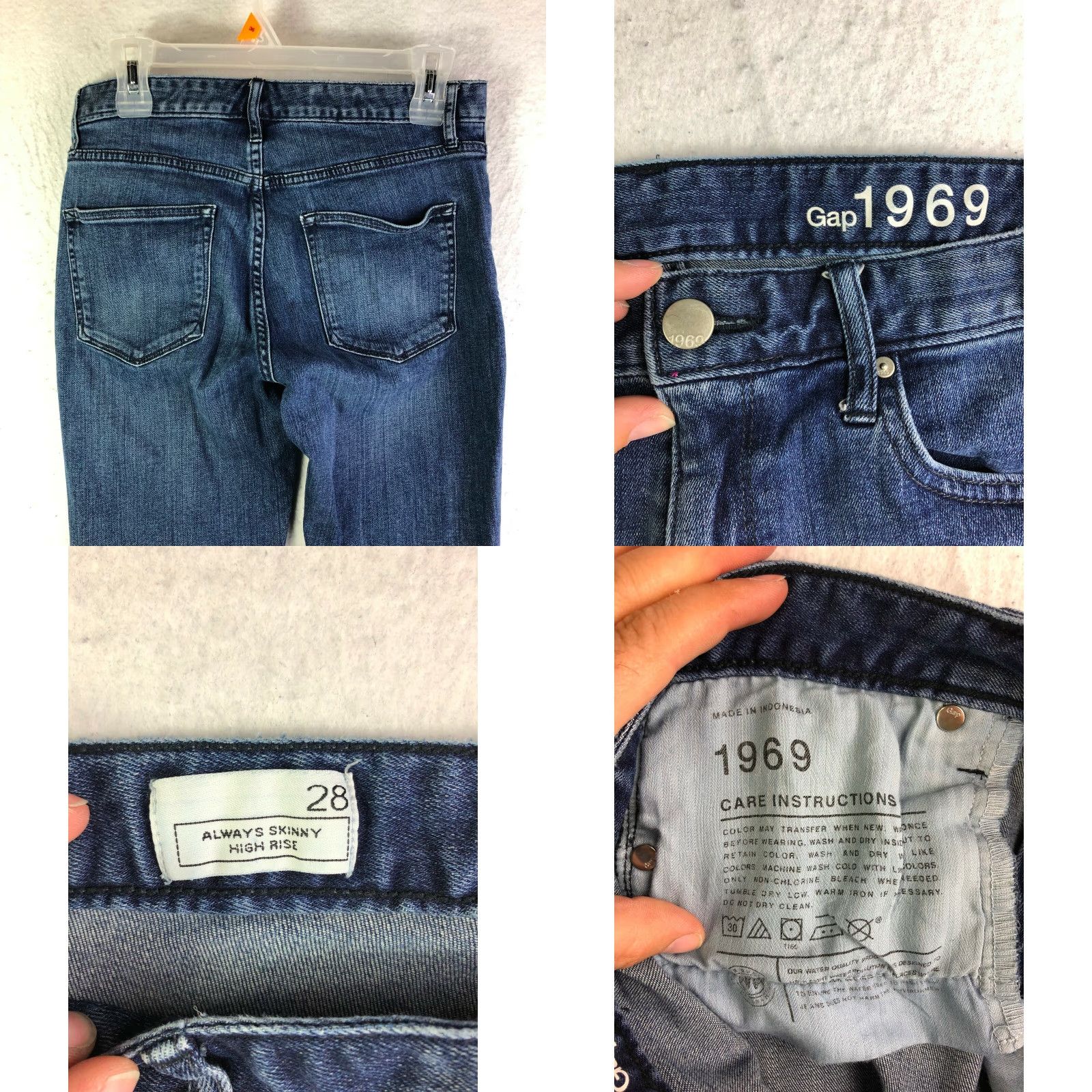Gap Gap 1969 Always Skinny High Rise Juniors Size 28 Medium Wash Blue Denim Jeans Jeans Women Size 28" / US 6 / IT 42 - 8 Thumbnail