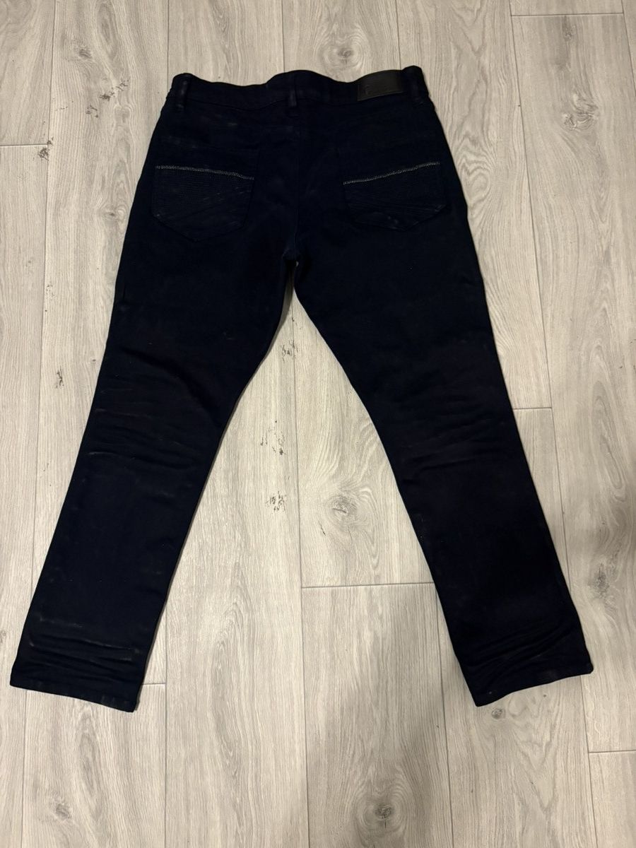 Target Basics Fried-Denim Navy Blue Jeans Size US 36 / EU 52 - 2 Thumbnail
