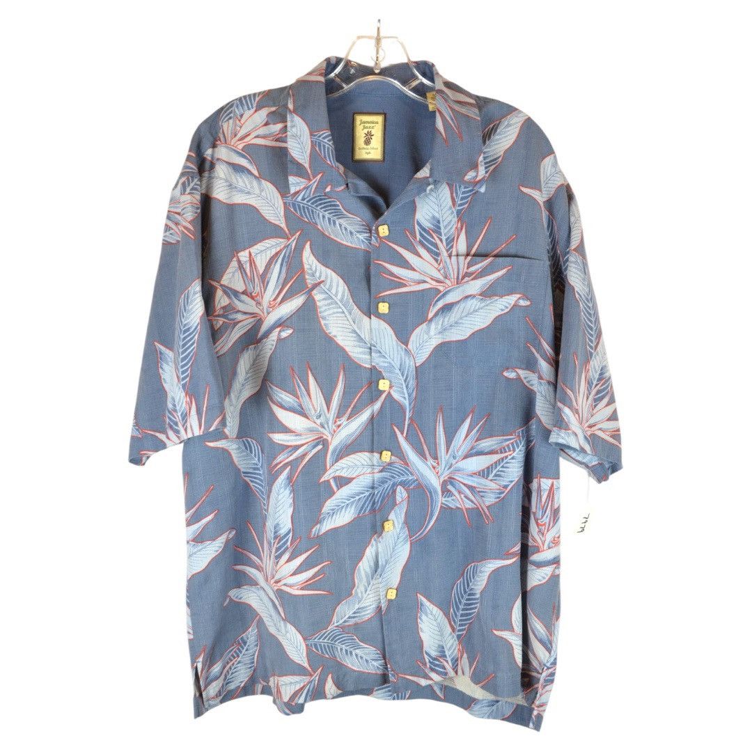 Vintage Vintage Hawaiian Jamaican Jaxx Silk Button Up Mens Shirt Size US XXL / EU 58 / 5 - 1 Thumbnail