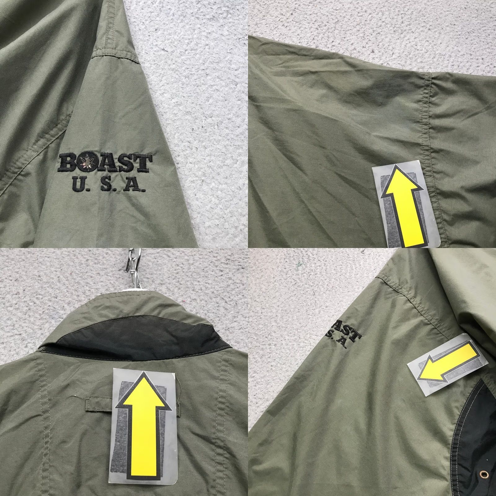 Logo 7 VINTAGE Boast USA Windbreaker Jacket Men XL Green Full Zip Pockets Logo 90s Nylon Jacket Size US XL / EU 56 / 4 - 9 Thumbnail