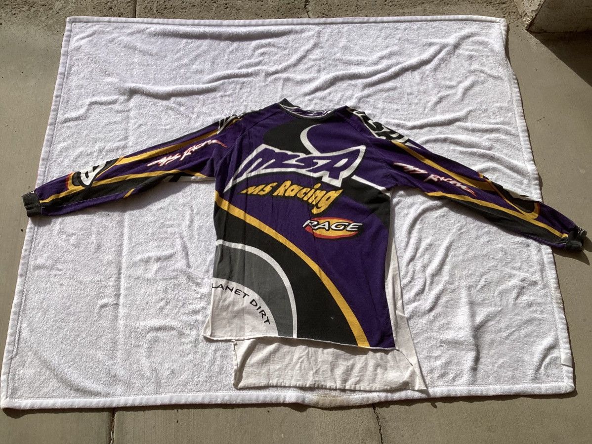 Vintage Vtg Malcolm Smith racing planet dirt AOP motorcycle jersy/LS Size US XL / EU 56 / 4 - 3 Thumbnail